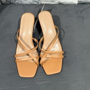 Trendy Tan Strappy Heels